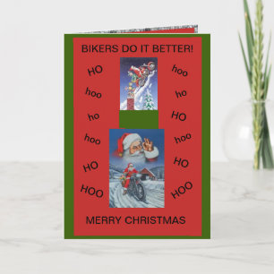 Motorcykelns julkort/-Biker gör det bättre Helgkort