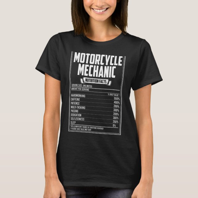 Motorcykelns mekaniska näringsämnen t shirt (Framsida)