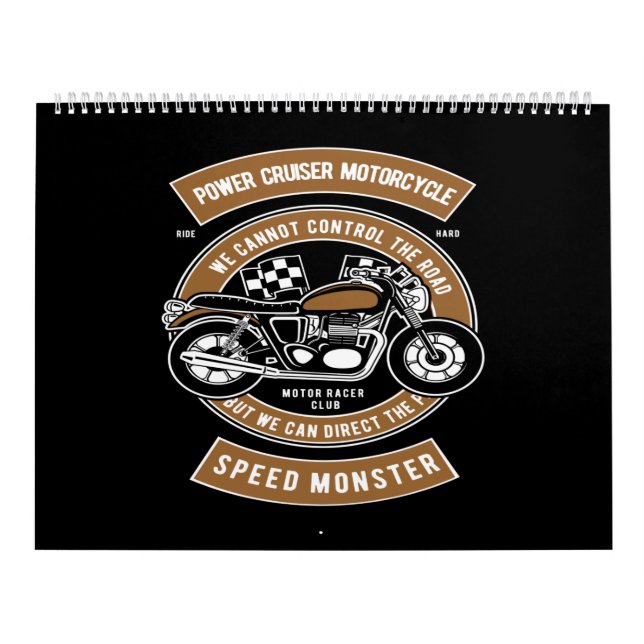 motorcykelns motorcykelhastighetsmonster kalender (Omslag)