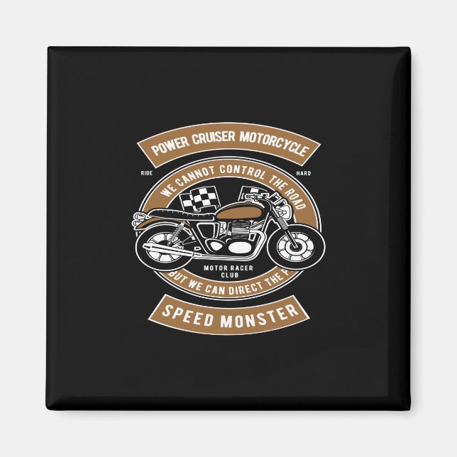 motorcykelns motorcykelhastighetsmonster magnet (Framsidan)