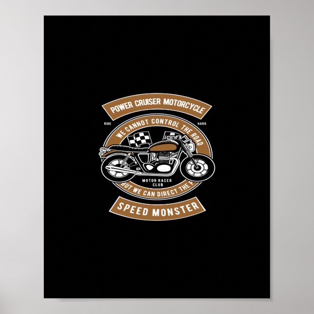 motorcykelns motorcykelhastighetsmonster poster (Framsidan)