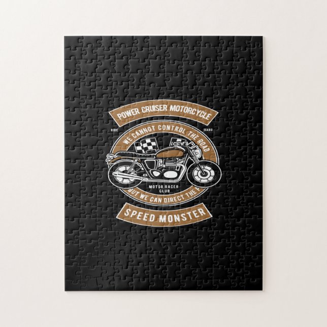 motorcykelns motorcykelhastighetsmonster pussel (Vertikal)