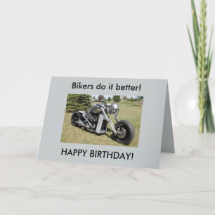 Motorcykelns skelettfödelsedagskort kort