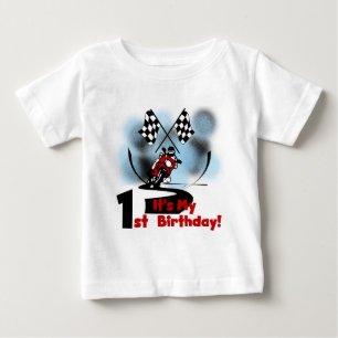 Motorcykelns Tävla 1:a födelsedag Tshirts and Gift