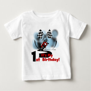 Motorcykelns Tävla 1:a födelsedag Tshirts and Gift