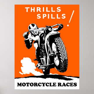Motorcykelns tävla poster
