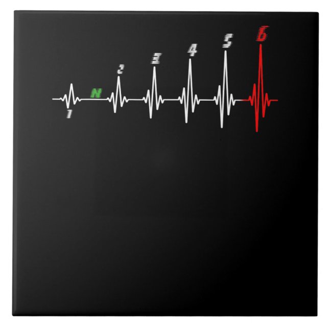 Motorcykelns varvtal Bike Motocross Kakelplatta (Framsidan)