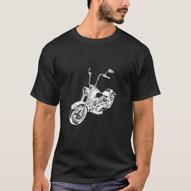 Motorcykelns Vintage Retro Old school T Shirt (Framsida)