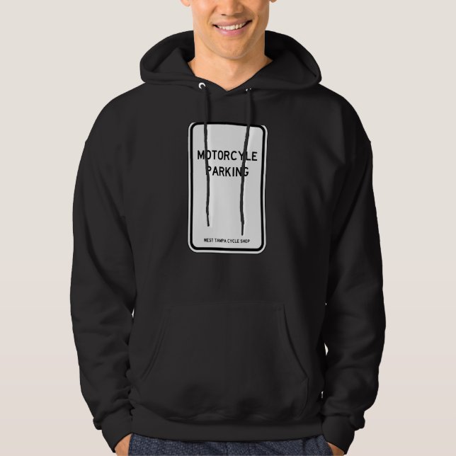 Motorcykelparkering Hoodie (Framsida)