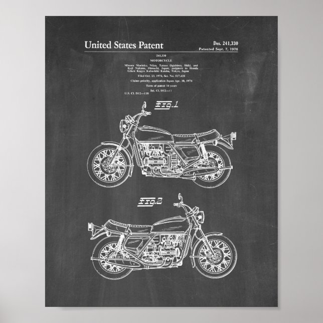 Motorcykelpatent - kretskort poster (Framsidan)