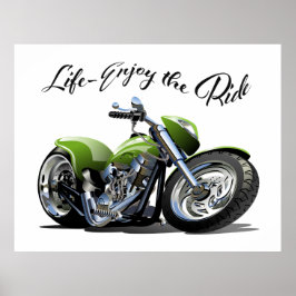Motorcykelplansch - Njut av resan Poster