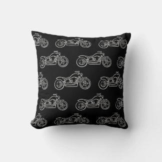 Motorcykelpojkar Racingcykel Motorcykel Svart Vit Kudde