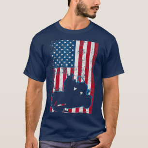 Motorcykelpolis - Flagga Patriotic Thin T Shirt