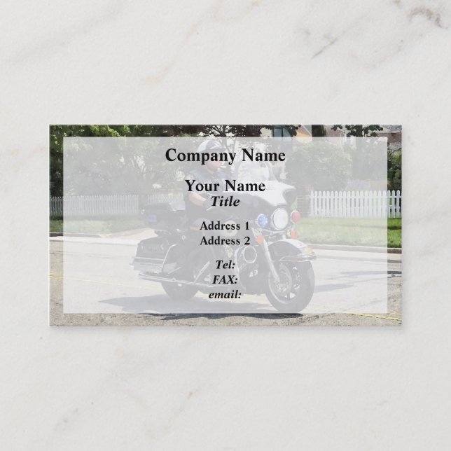 Motorcykelpolis Visitkort (Framsida)