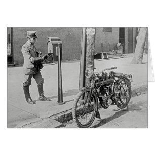 Motorcykelpostman, 1909 hälsningskort