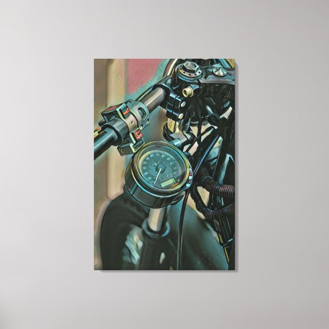 Motorcykelpresent Canvastryck (Framsida)