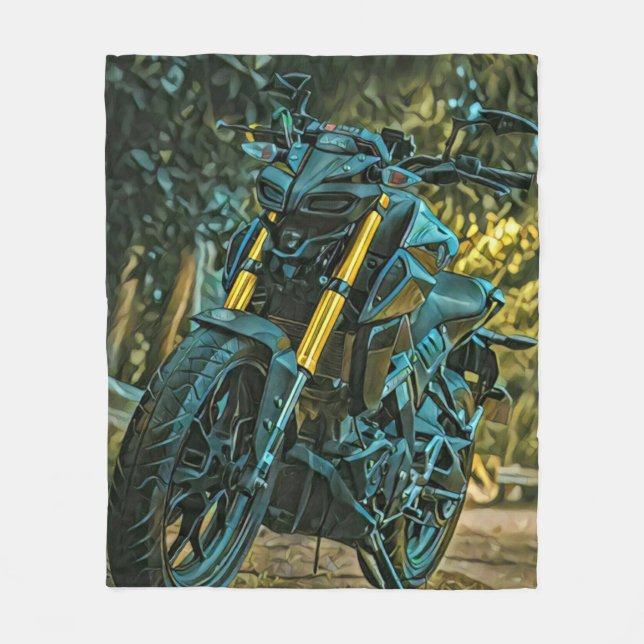 Motorcykelpresent Fleecefilt (Framsidan)