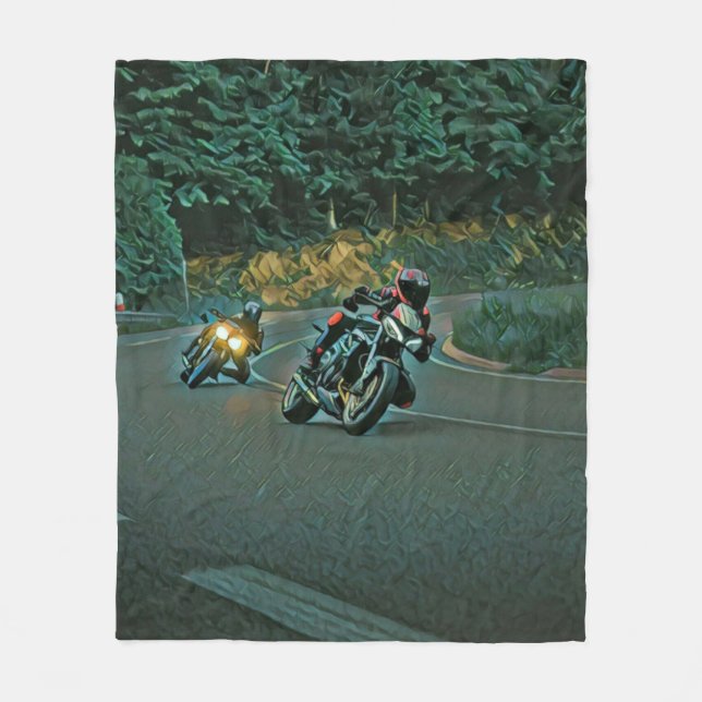 Motorcykelpresent Fleecefilt (Framsidan)