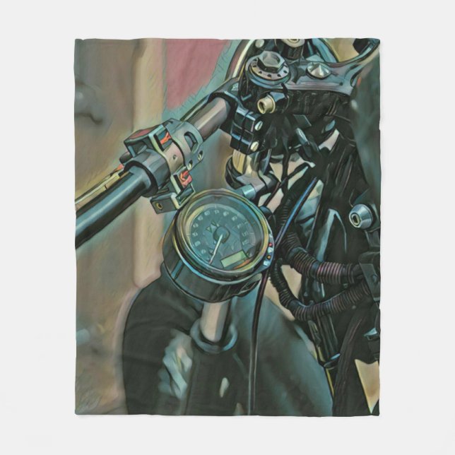 Motorcykelpresent Fleecefilt (Framsidan)