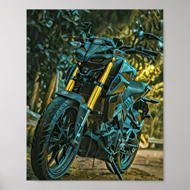 Motorcykelpresent Poster (Framsidan)