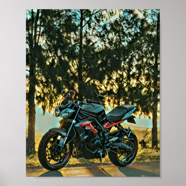 Motorcykelpresent Poster (Framsidan)
