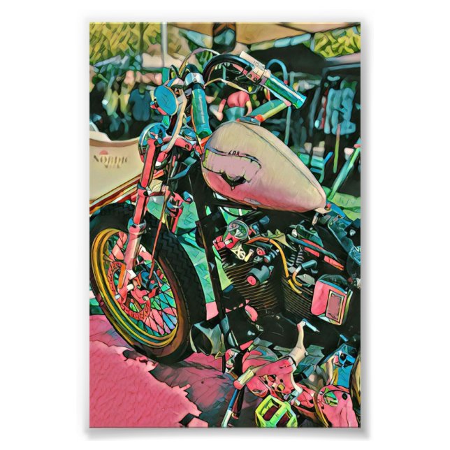 motorcykelpresenter för pappa fototryck (Framsidan)
