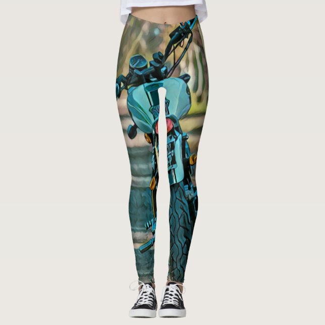 motorcykelpresenter för pojkvän leggings (Framsida)