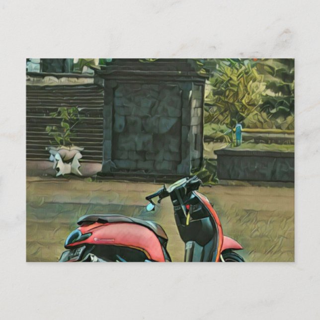 motorcykelpresenter till honom vykort (Framsida)