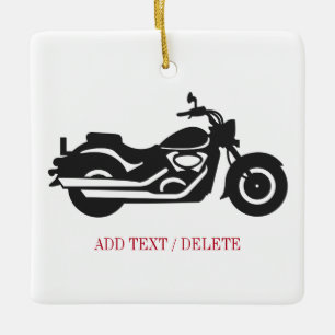 Motorcykelprydnad Julgransprydnad Keramik