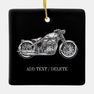 Motorcykelprydnad Julgransprydnad Keramik