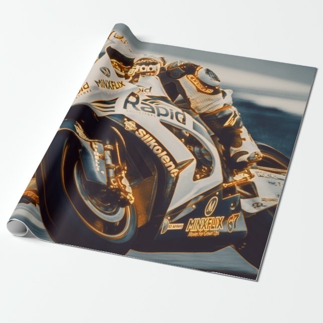 MotorcykelRacer Presentpapper (Utrullad)
