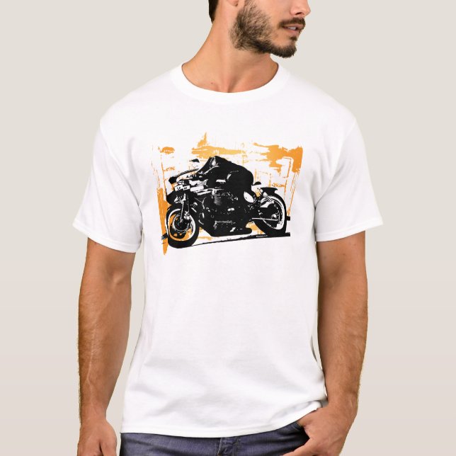 MotorcykelRacerTshirt T-shirt (Framsida)