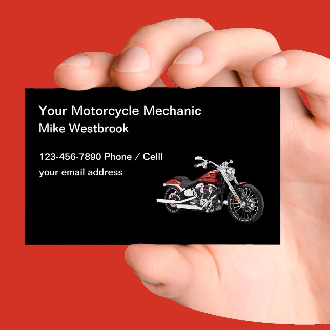 Motorcykelreparationsmekaniker Visitkort (Skapare uppladdad)