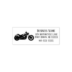 Motorcykelreturadressfrimärke Självfärgande Stämpel
