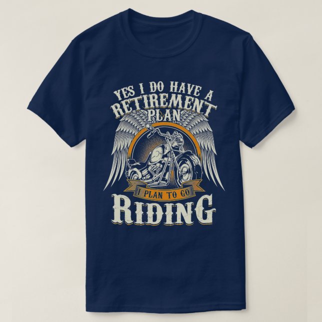 MotorcykelRider i pension T Shirt (Design framsida)