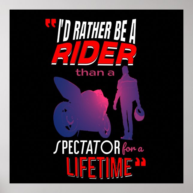 Motorcykelriders livstid: Ride, titta inte på Poster (Framsidan)