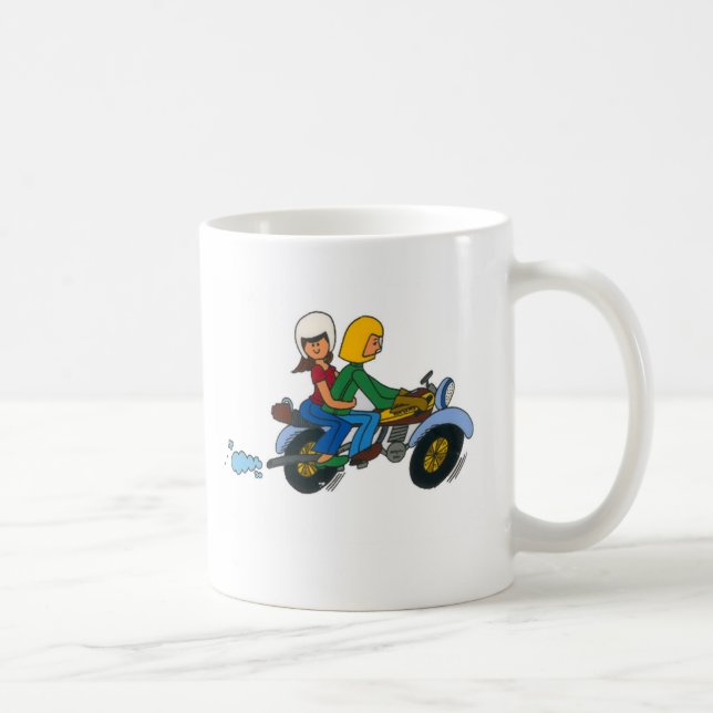 Motorcykelritt Kaffemugg (Höger)