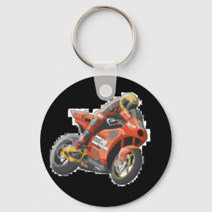 Motorcykelryttare - nyckelring