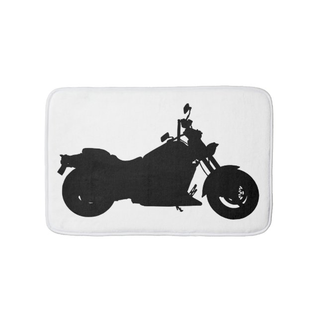 MotorcykelSilhouette Badrumsmatta (Framsidan)