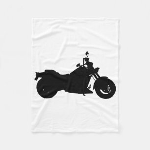 Motorcykelsilhuett Fleecefilt