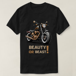 Motorcykelskönhet eller beast t shirt