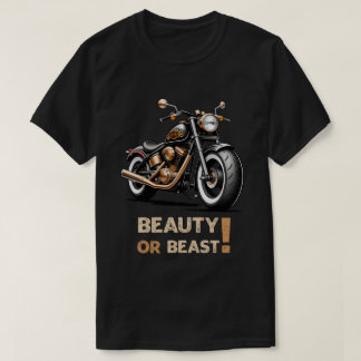Motorcykelskönhet eller beast t shirt
