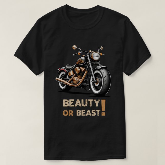 Motorcykelskönhet eller beast t shirt (Design framsida)