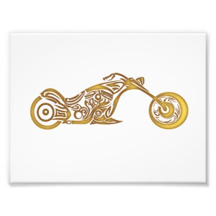 Motorcykelstam - välj bakgrund färg fototryck