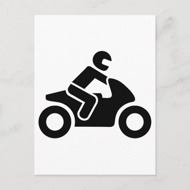 Motorcykelsymbol Vykort (Framsida)