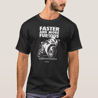 MotorcykelT-tröja - snabbare mer rasande Tee Shirt