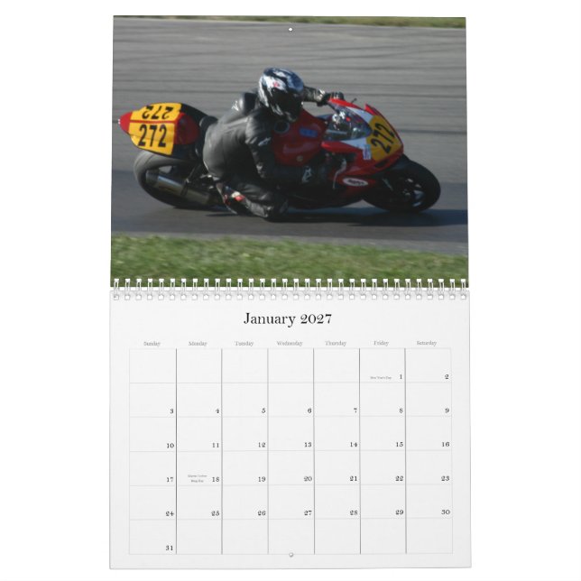 Motorcykeltävla Kalender (Jan 2027)