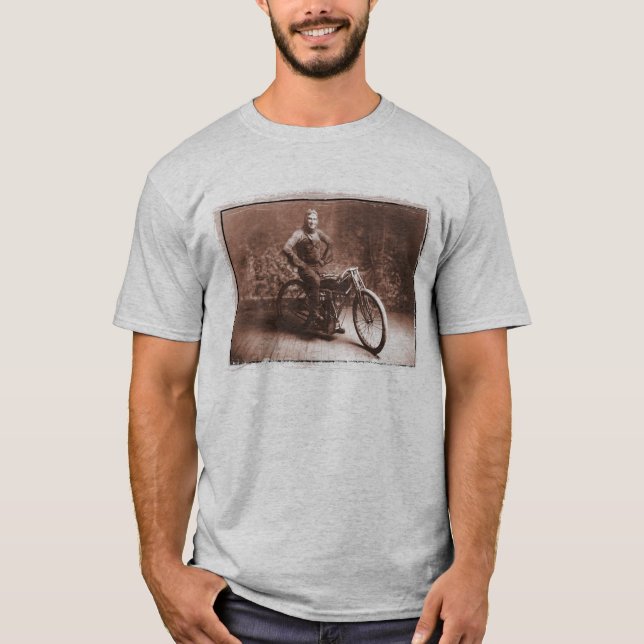 Motorcykeltävla: Vinnare 100 mi. tävling Norton KS Tee Shirt (Framsida)