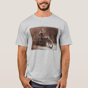 Motorcykeltävla: Vinnare 100 mi. tävling Norton Tee Shirt