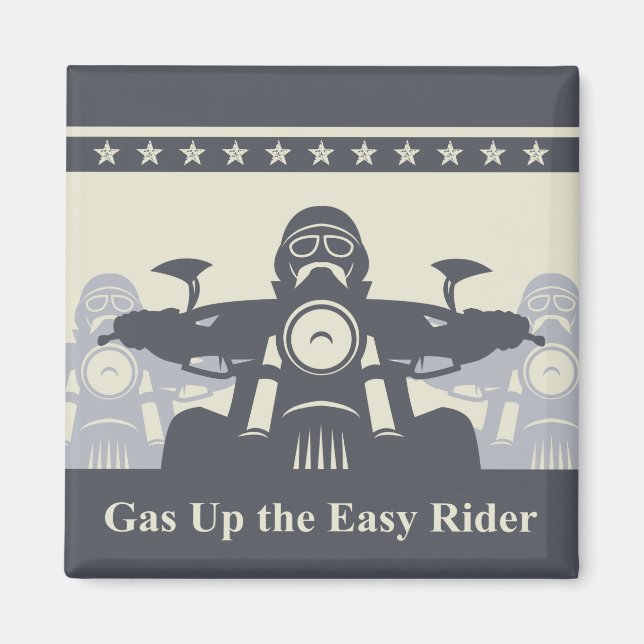 Motorcykeltema Magnet, Biker Rally Easy Rider Magnet (Framsidan)